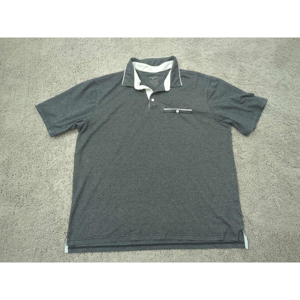 Pinkmarco Polo Shirt Mens XL Gray Short Sleeve‎ Chest Pocket Preppy Casual